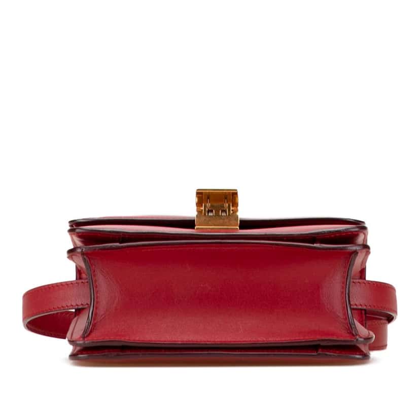Celine Small Calfskin Classic Box Red Leather Good condition - Inside View