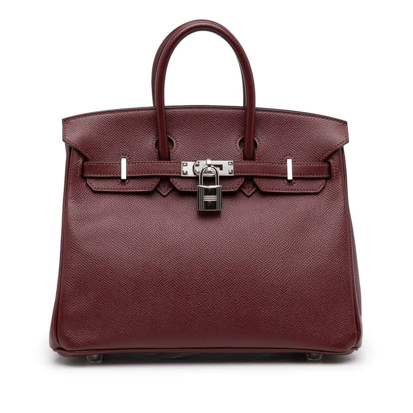 Hermès Epsom Birkin 25 Red Leather Good condition - Front View