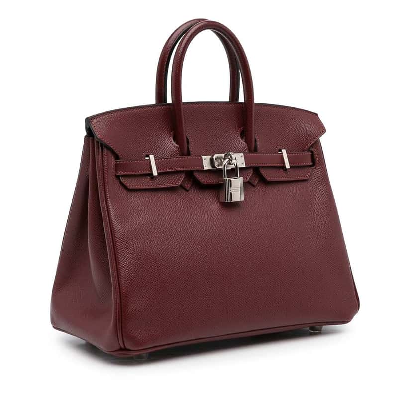 Hermès Epsom Birkin 25 Red Leather Good condition - Back View