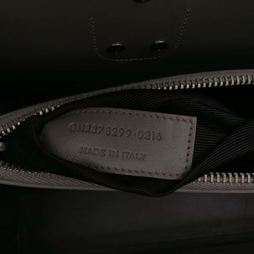 Saint Laurent Small Croc Embossed Leather Sac De Jour Satchel Grey Leather Good condition - Box View