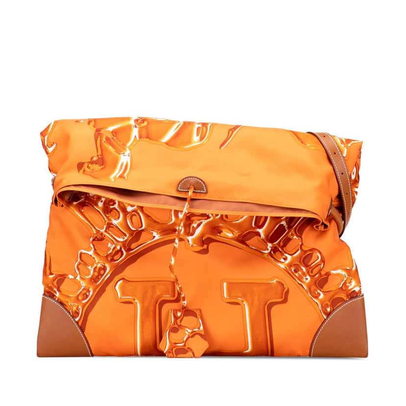 Hermès Vif Argent Silky City 38 Orange Silk Good condition - Front View