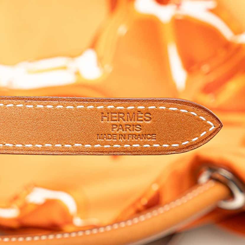 Hermès Vif Argent Silky City 38 Orange Silk Good condition - Box View