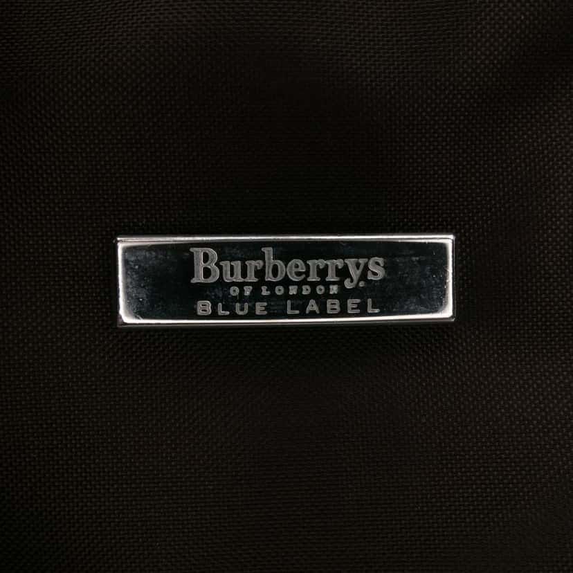 Burberry Nova Check Trimmed Nylon Tote Brown Good condition - Box View