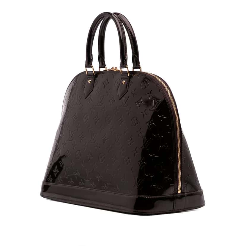 Louis Vuitton Monogram Vernis Alma GM Purple Leather Good condition - Back View