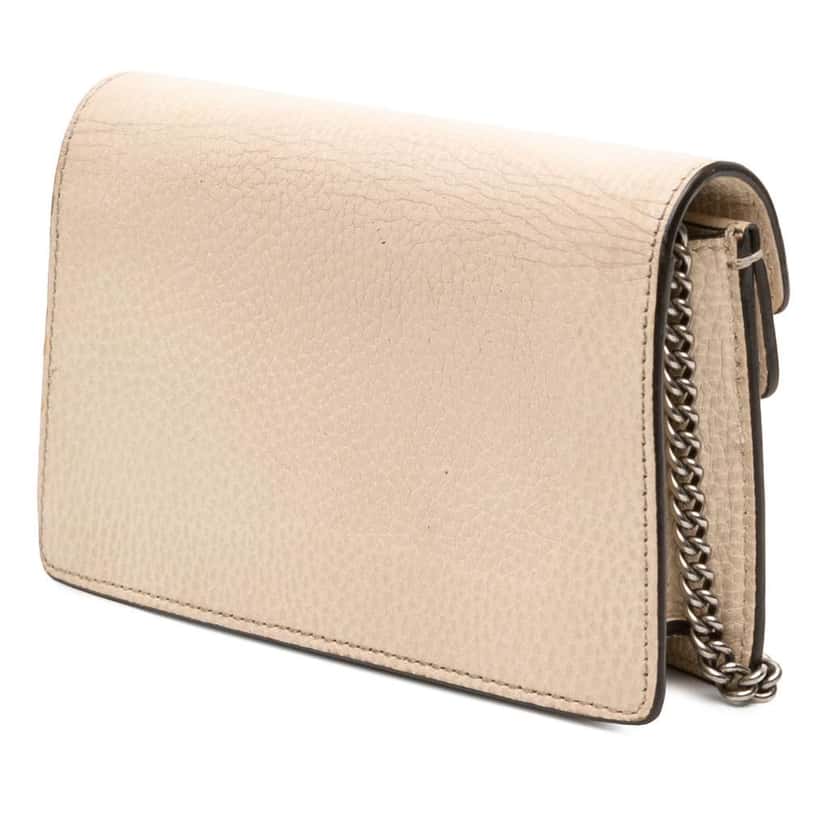 Gucci Mini Dionysus Leather Crossbody White Leather Good condition - Back View