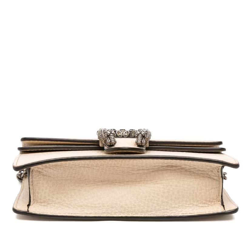 Gucci Mini Dionysus Leather Crossbody White Leather Good condition - Inside View