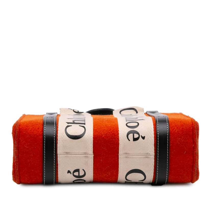 Chloé Small Wool Woody Satchel Red Wool Good condition - Inside View