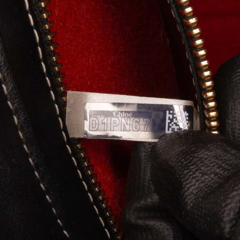 Chloé Small Wool Woody Satchel Red Wool Good condition - Box View