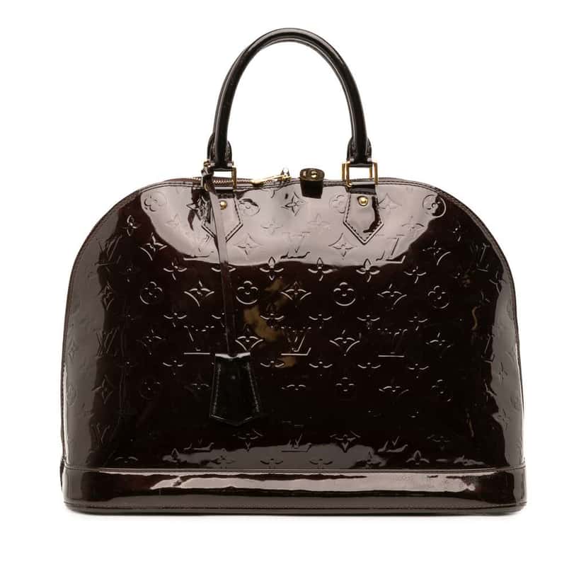 Louis Vuitton Monogram Vernis Alma GM Purple Leather Good condition - Front View