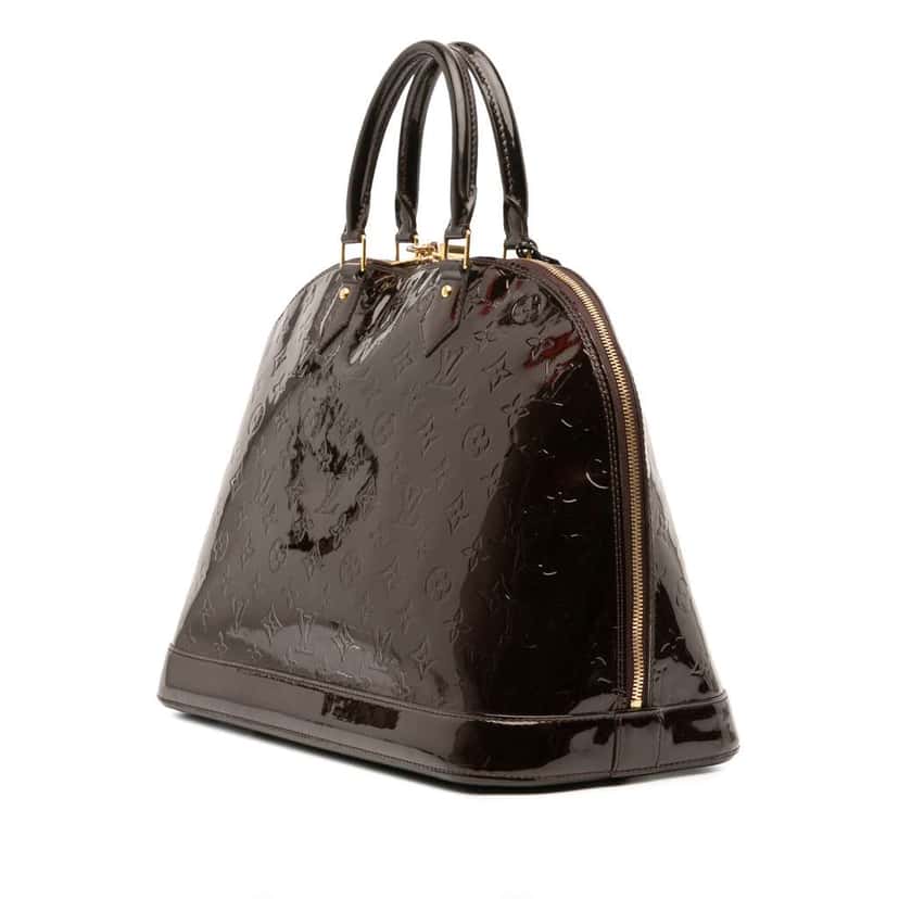 Louis Vuitton Monogram Vernis Alma GM Purple Leather Good condition - Back View