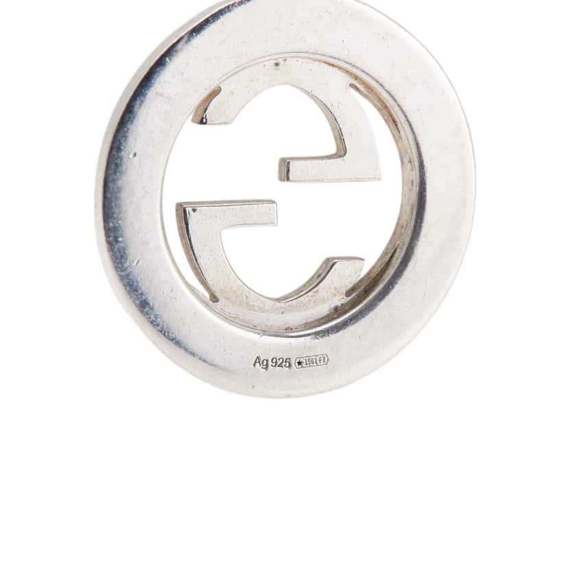 Gucci Sterling Silver Interlocking G Pendant Necklace Silver Silver Good condition - Inside View