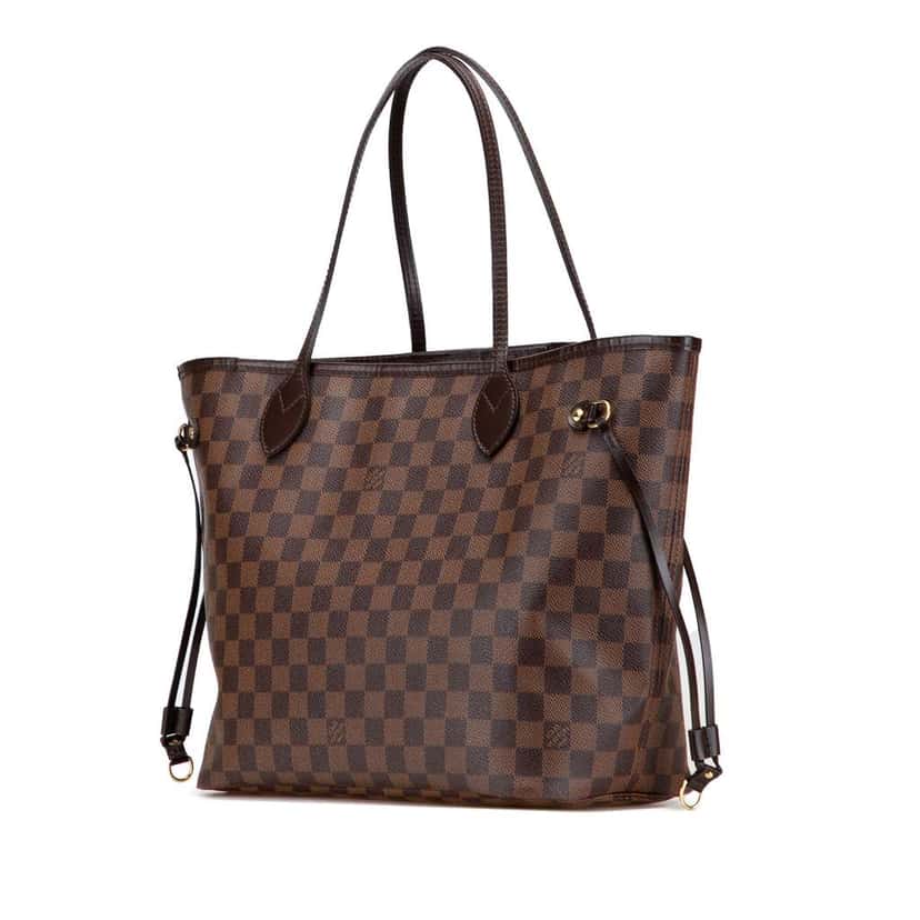 Louis Vuitton Damier Ebene Neverfull MM Brown Good condition - Back View