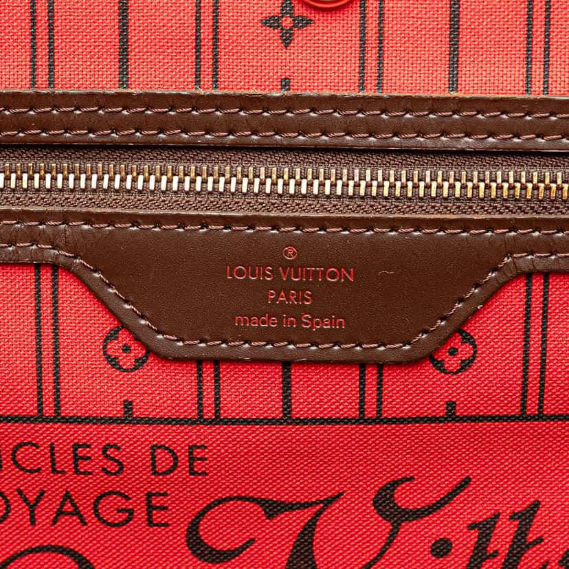 Louis Vuitton Damier Ebene Neverfull MM Brown Good condition - Box View