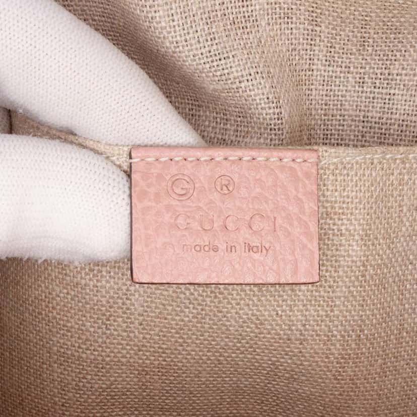 Gucci Mini Leather GG Charm Dome Satchel Pink Leather Good condition - Box View