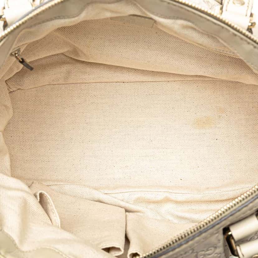 Gucci Guccissima Sukey Satchel White Leather Good condition - Model View