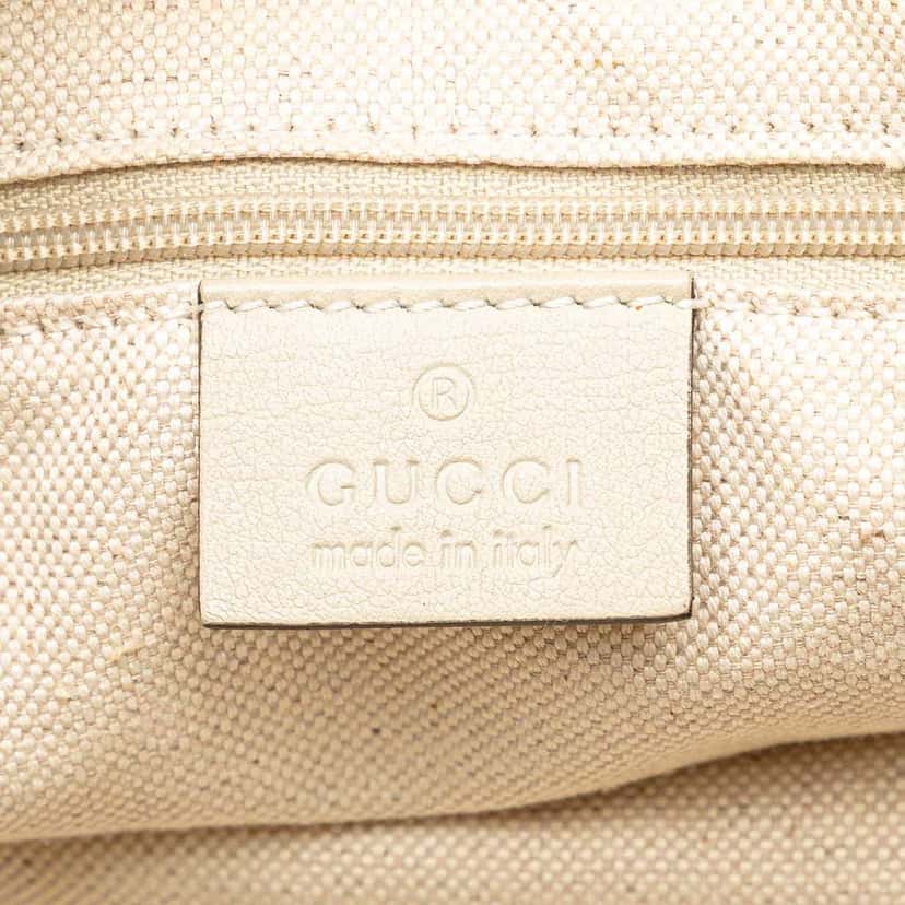 Gucci Guccissima Sukey Satchel White Leather Good condition - Box View