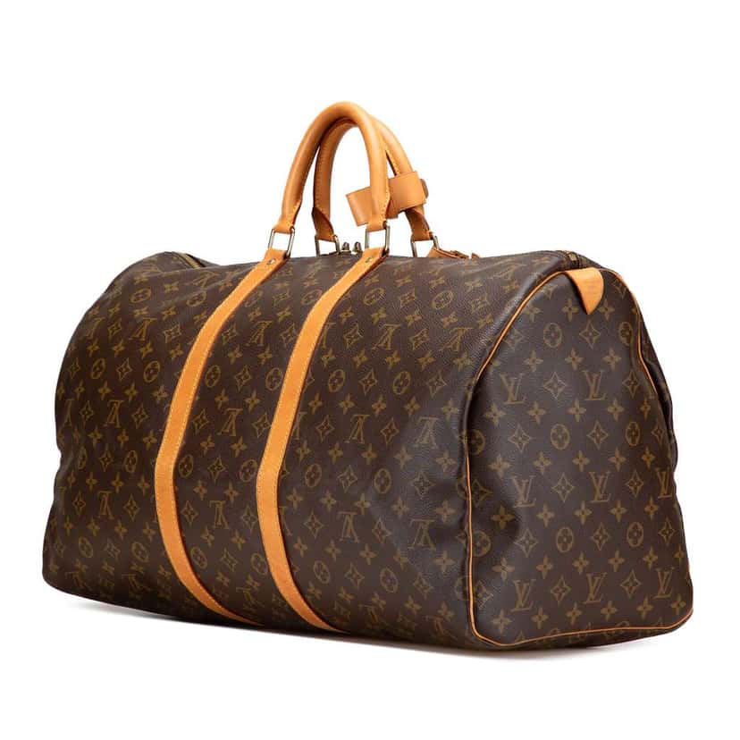 Louis Vuitton Monogram Keepall 55 Brown Fair condition - Back View