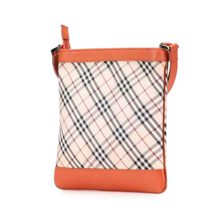 Burberry Nova Check Canvas Crossbody Brown Canvas Good condition - Back View