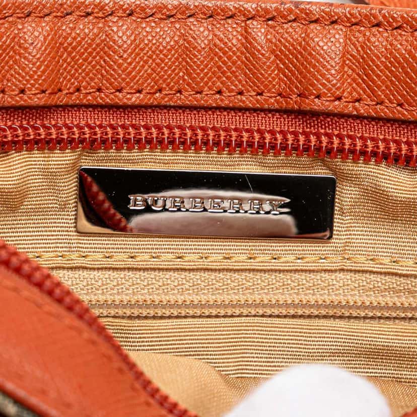 Burberry Nova Check Canvas Crossbody Brown Canvas Good condition - Box View