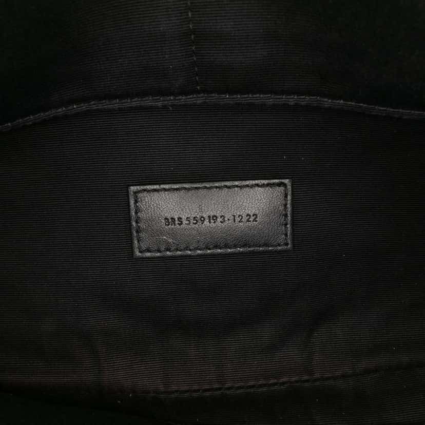 Saint Laurent Leather Chevron Monogram Document Holder Black Leather Good condition - Box View