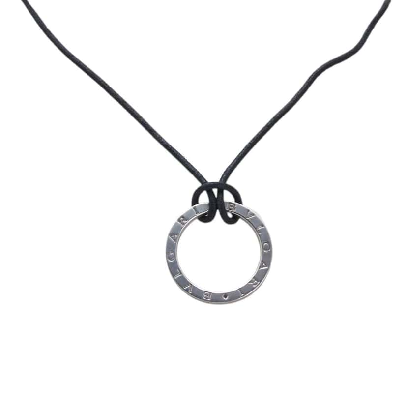 Bvlgari Sterling Silver Bvlgari Bvlgari Key Ring Pendant Necklace Silver Silver Good condition - Front View
