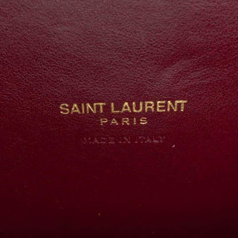 Saint Laurent Baby Embossed Leather Sac De Jour Satchel Red Leather Good condition - Box View