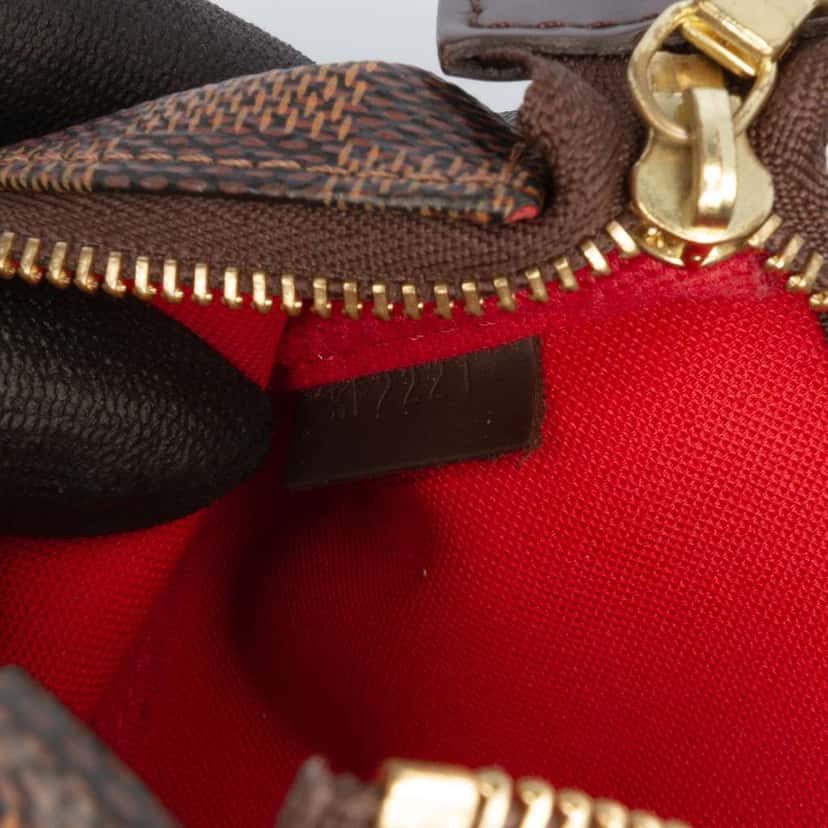 Louis Vuitton Damier Ebene Mini Pochette Accessoires Brown Canvas Very good condition - Box View