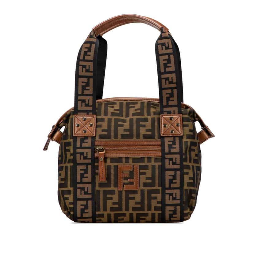 Fendi Zucca Canvas FF Handbag Brown Canvas Good condition - Front View