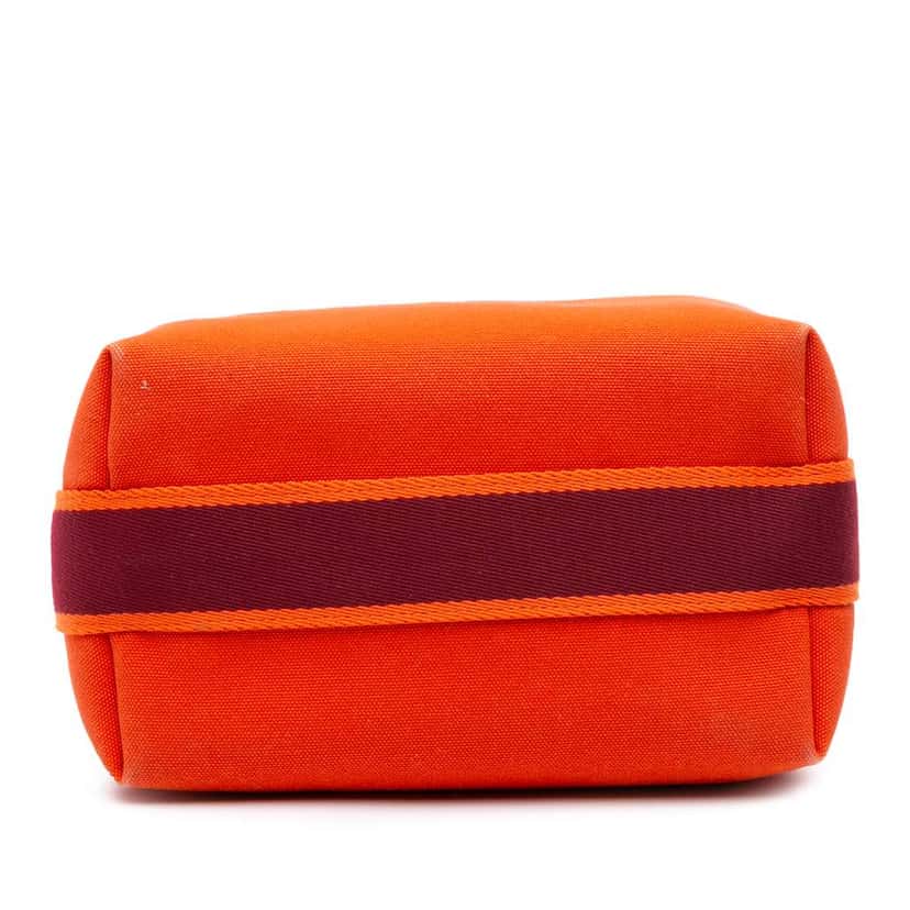 Hermès Small Canvas Bride A Brac Case Orange Canvas Good condition - Inside View