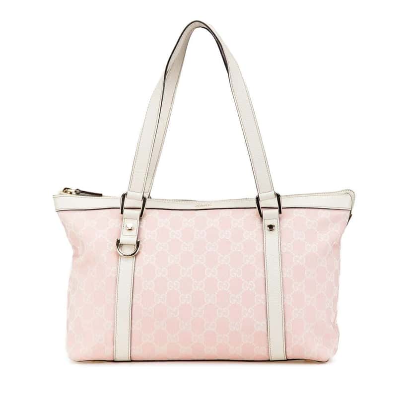 Gucci GG Canvas Abbey D Ring Tote Pink Canvas Good condition - Front View