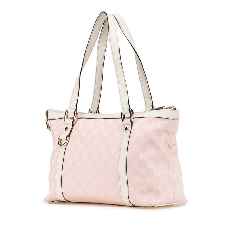Gucci GG Canvas Abbey D Ring Tote Pink Canvas Good condition - Back View