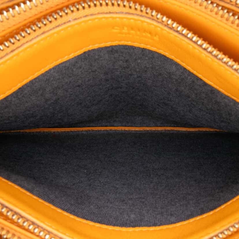 Celine Large Lambskin Trio Crossbody Orange Leather Good condition - Model View
