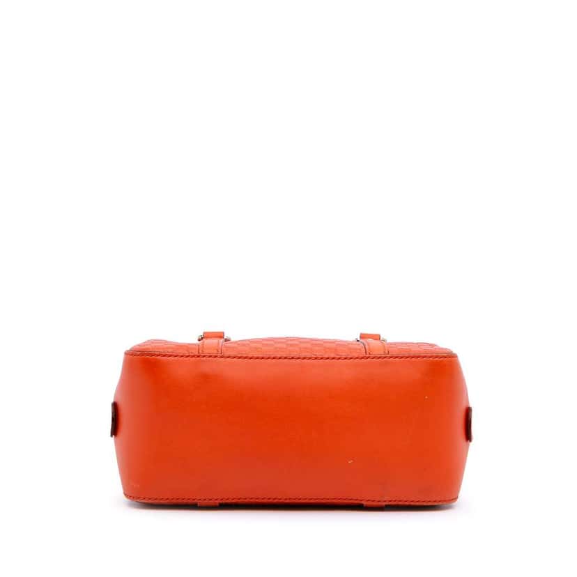 Gucci Small Microguccissima Bree Satchel Orange Leather Good condition - Inside View