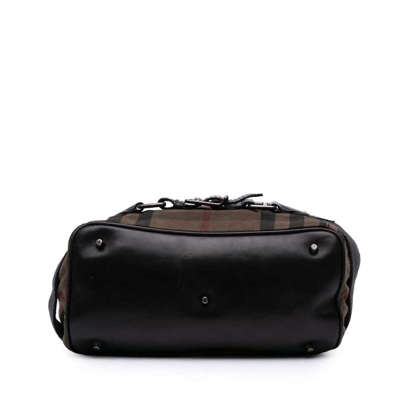 Burberry House Check Canvas and Leather Parsons Satchel Brown Canvas Good condition - Inside View