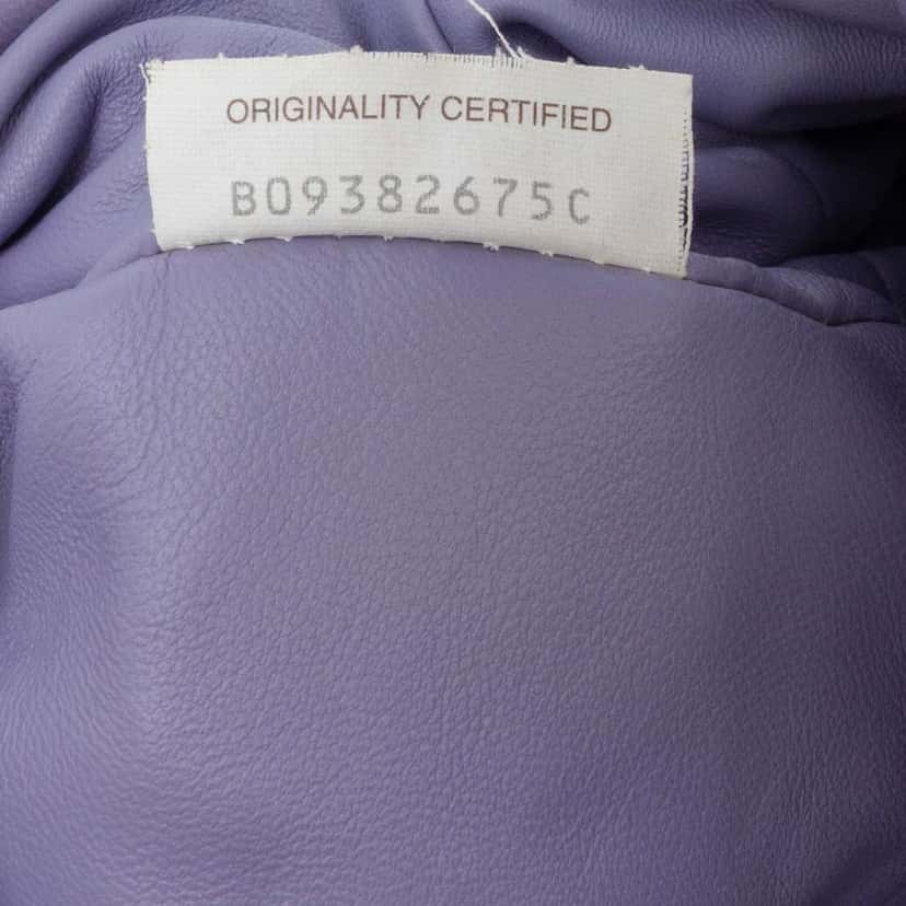 Bottega Veneta Nappa Intrecciato The Mini Pouch Crossbody Purple Leather Good condition - Box View