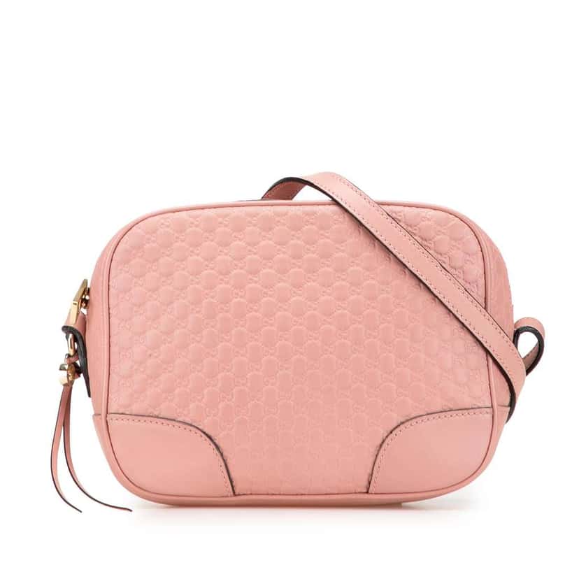Gucci Microguccissima Bree Crossbody Pink Leather Very good condition - Front View