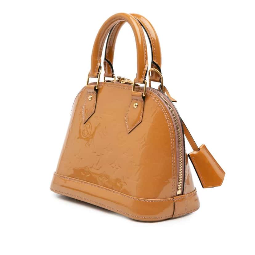 Louis Vuitton Monogram Vernis Alma BB Brown Leather Good condition - Back View