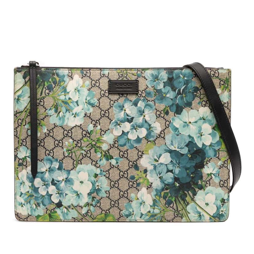 Gucci GG Supreme Blooms Messenger Bag Brown Canvas Good condition - Front View