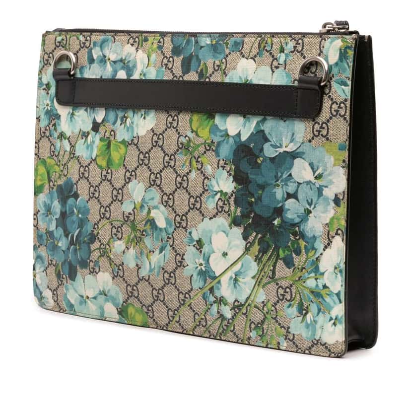 Gucci GG Supreme Blooms Messenger Bag Brown Canvas Good condition - Back View