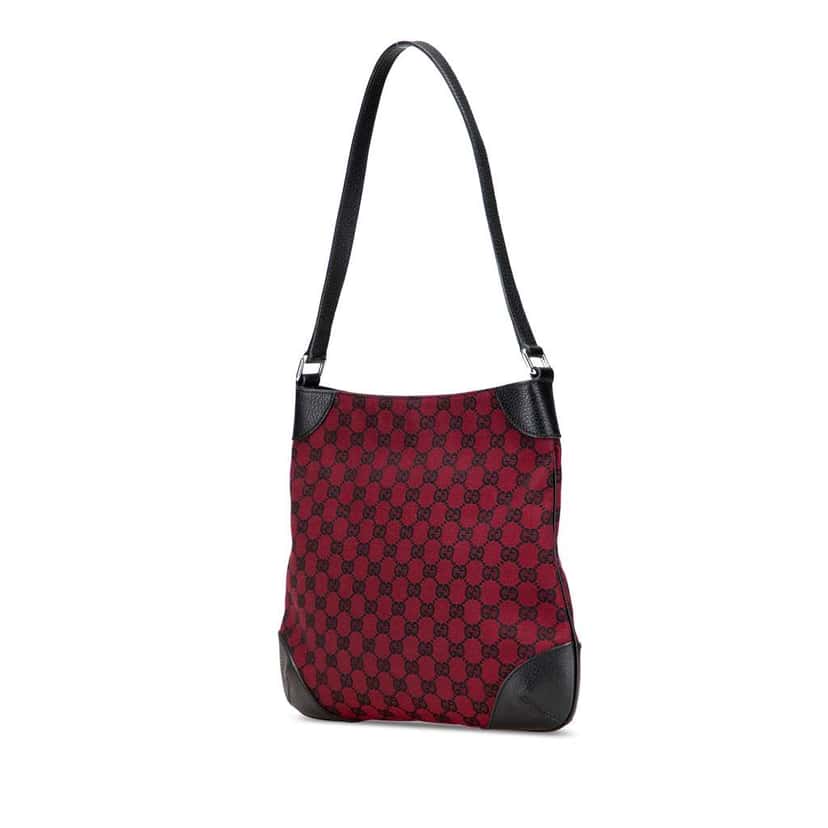 Gucci GG Canvas Shoulder Bag Red Canvas Very good condition - Back View