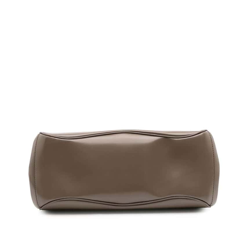 Gucci Medium Smooth Calfskin Bamboo Lady Lock Handbag Brown Leather Good condition - Inside View
