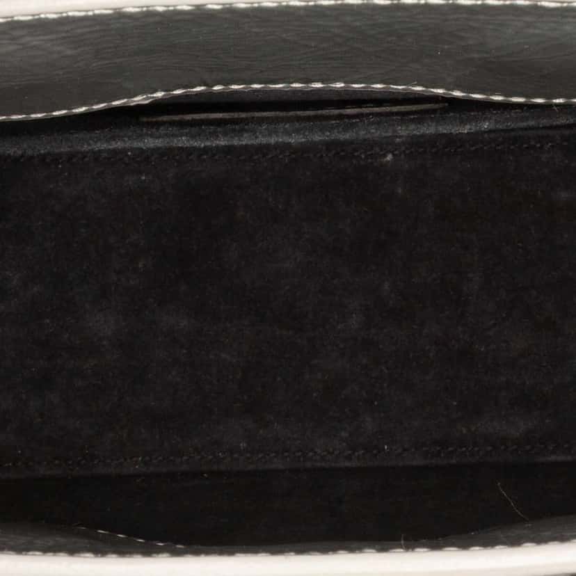 Saint Laurent Nano Metallic Crinkled Calfskin Supple Sac De Jour Satchel Silver Leather Good condition - Model View