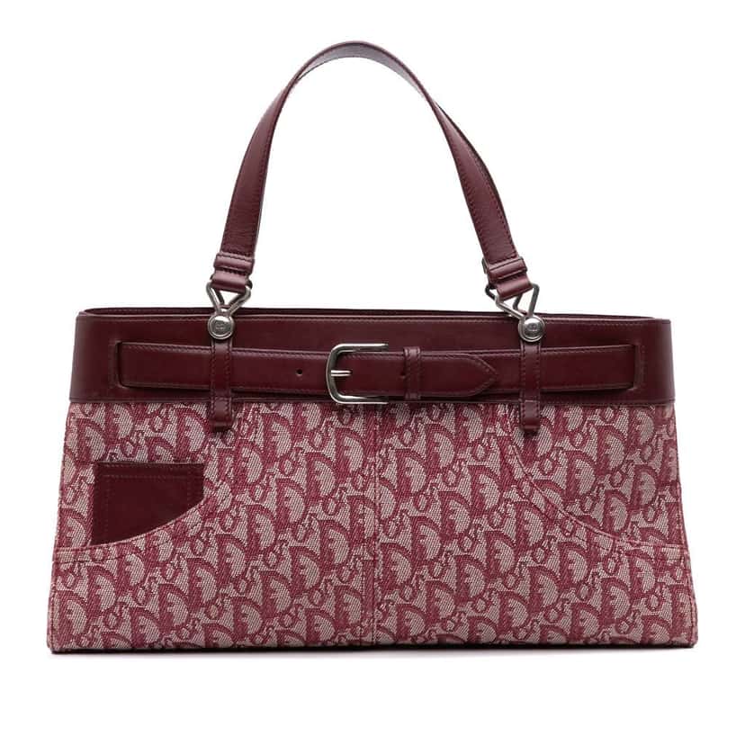 Dior Diorissimo Trotter Canvas Horizontal Tote Red Canvas Good condition - Front View