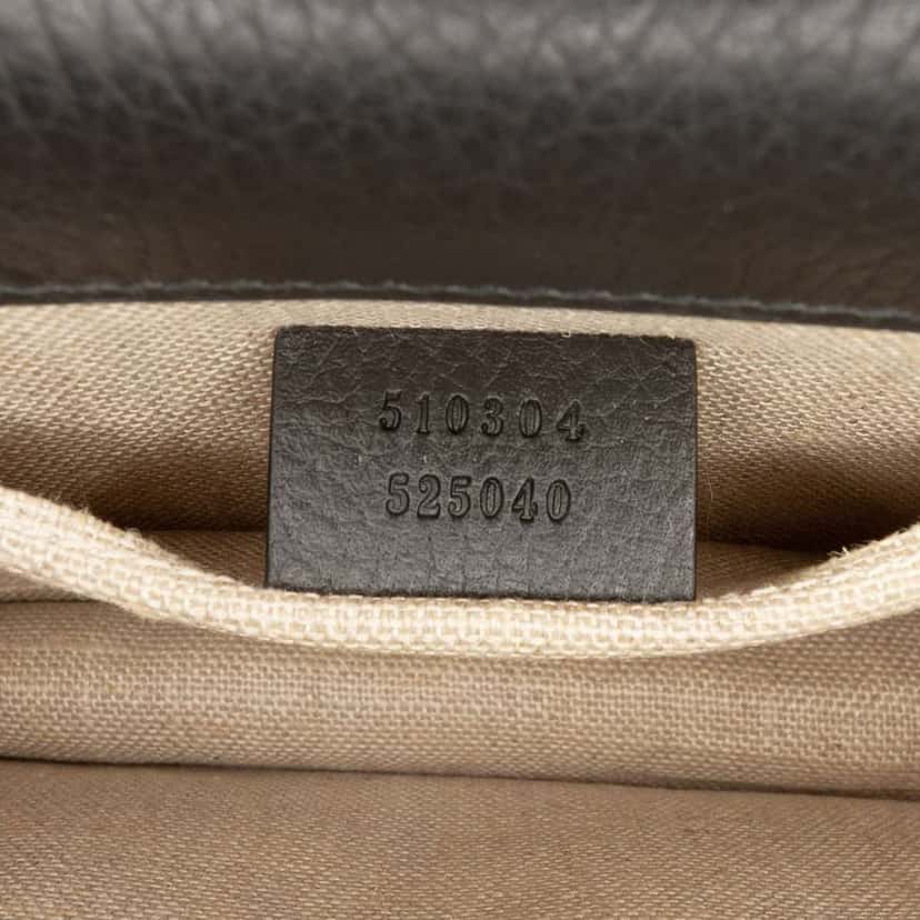Gucci Small Dollar Calfskin Interlocking G Crossbody Black Leather Good condition - Box View