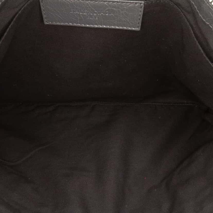 Balenciaga Lambskin Motocross Classic Clip L Clutch Black Leather Good condition - Model View