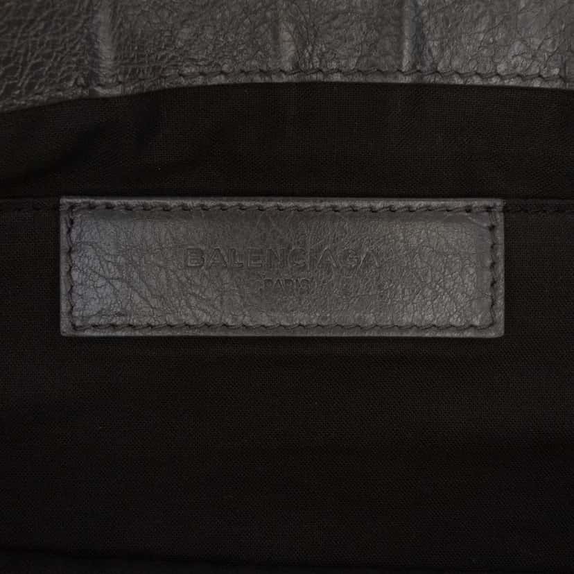 Balenciaga Lambskin Motocross Classic Clip L Clutch Black Leather Good condition - Box View