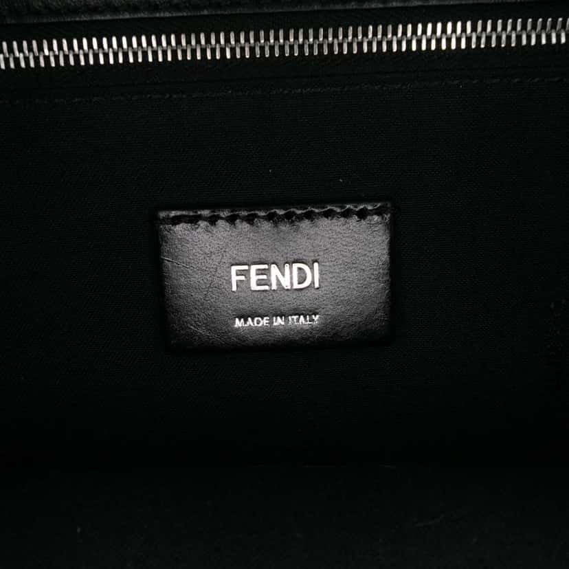 Fendi Zucca Coated Canvas 1974 Diagonal Shopping Tote Brown Canvas Good condition - Box View