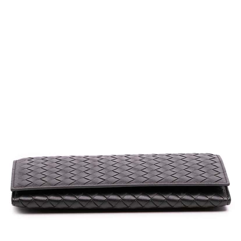Bottega Veneta Nappa Intrecciato Long Wallet Black Leather Good condition - Inside View