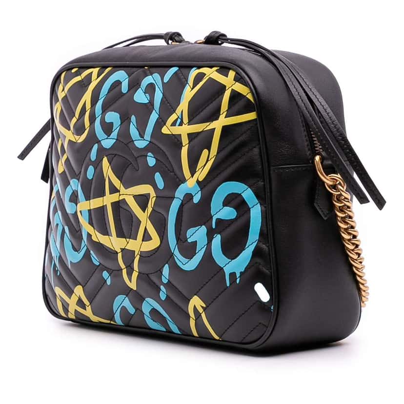 Gucci GG Marmont Matelasse Leather Gucci Ghost Crossbody Black Leather Good condition - Back View