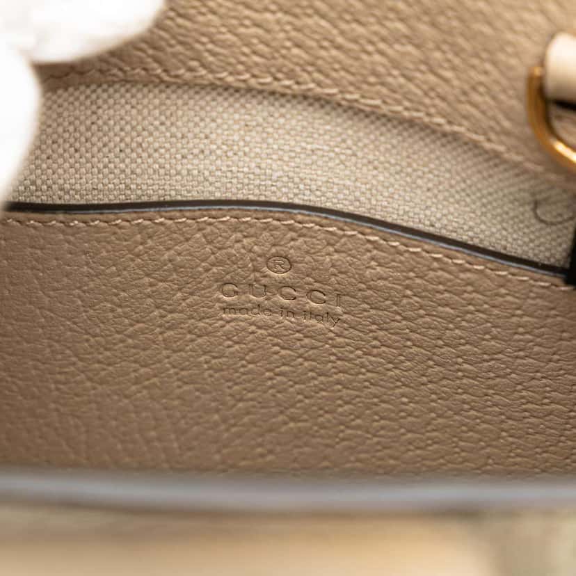 Gucci Mini GG Supreme Interlocking G Satchel Brown Canvas Good condition - Box View